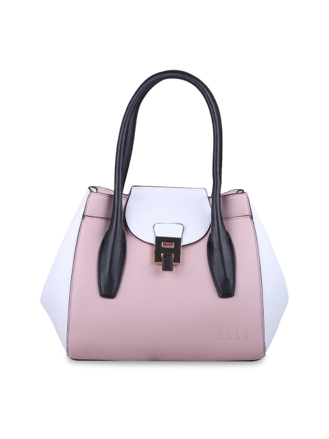 

ELLE Pink & White Colourblocked Satchel