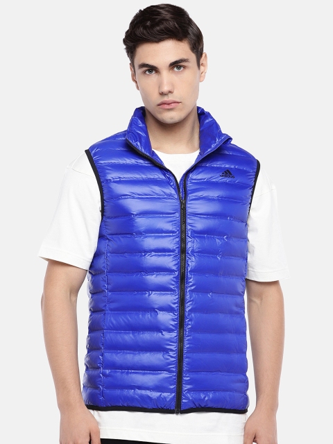 

ADIDAS Men Blue Solid VARILITE VEST Training Lightweight Padded Jacket