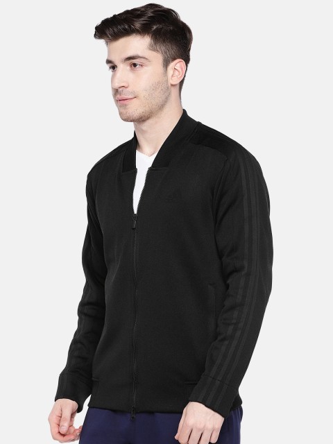 

ADIDAS Men Black Solid ID TRK BMBR Sweatshirt