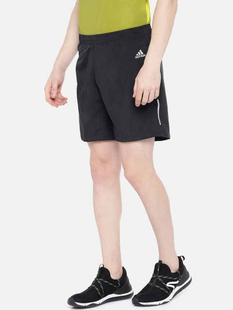 

Adidas Men Black Solid Running Shorts