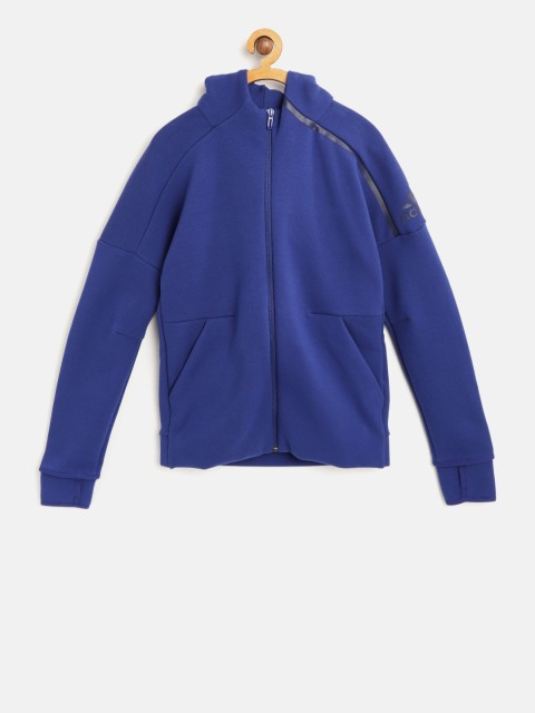 

ADIDAS Girls Blue YG ZNE 2 Hooded Sweatshirt