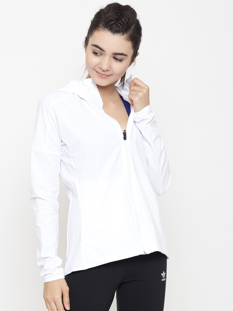 

ADIDAS Women White Z.N.E. Solid Running Jacket