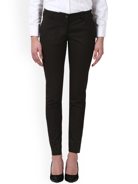 

Park Avenue Women Brown Regular Fit Solid Formal Trousers