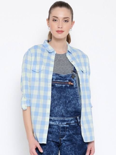 

U.S. Polo Assn. Women Yellow & Blue Checked Shirt