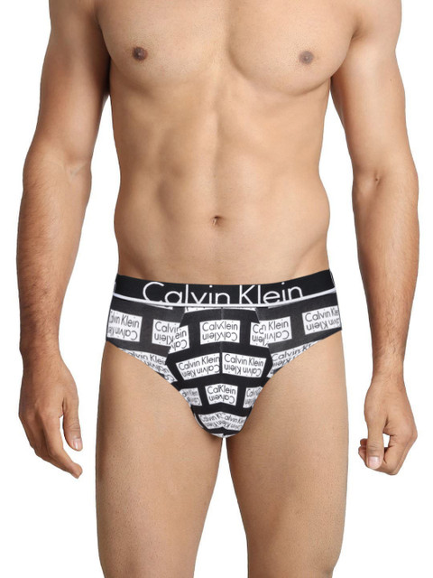 

Calvin Klein Underwear Men Black & White Printed Hip Briefs NU86375QR