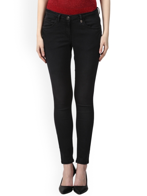

Park Avenue Women Black Skinny Fit Mid-Rise Clean Look Jeans