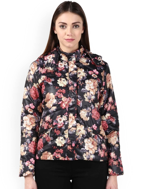 

Park Avenue Women Black Printed Puffer Jacket