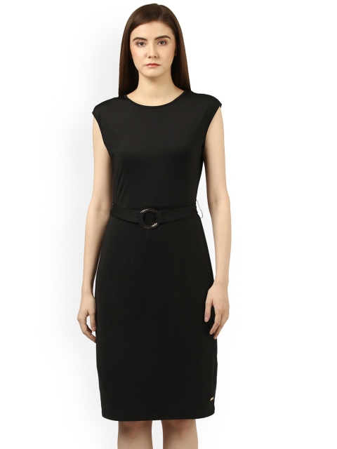 

Park Avenue Women Black Solid Sheath Dress