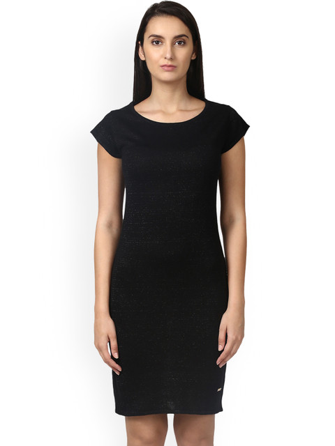 

Park Avenue Women Black Solid Sheath Dress