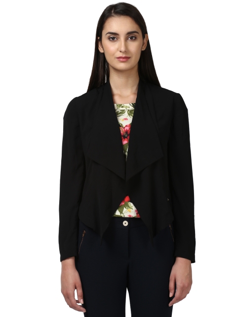 

Park Avenue Black Solid Waterfall Shrug