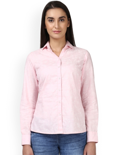 

Park Avenue Women Pink Regular Fit Solid Casual Shirt
