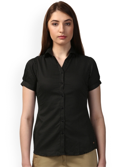 

Park Avenue Women Black Printed Formal Shirt