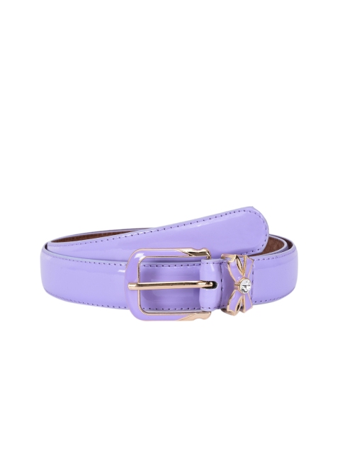 

BuckleUp Women Purple Solid Synthetic Leather Belt