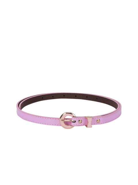 

BuckleUp Women Pink Solid Synthetic Leather Belt