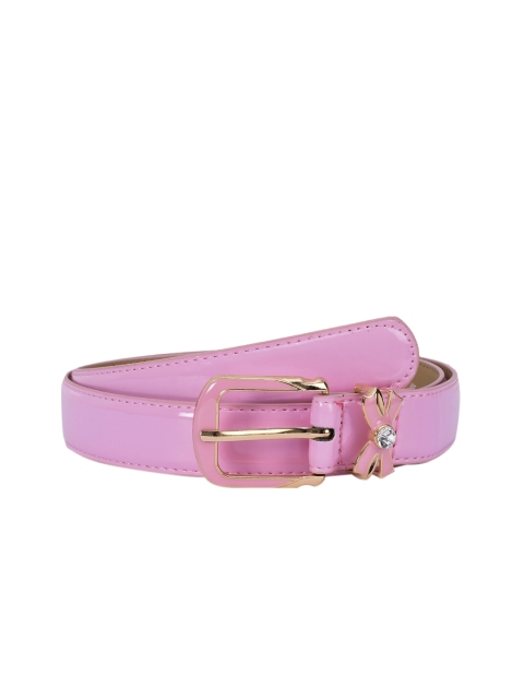 

BuckleUp Women Pink Solid Synthetic Leather Belt