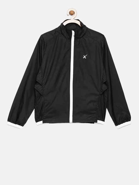 

HRX by Hrithik Roshan Boys Black Solid Sporty Jacket