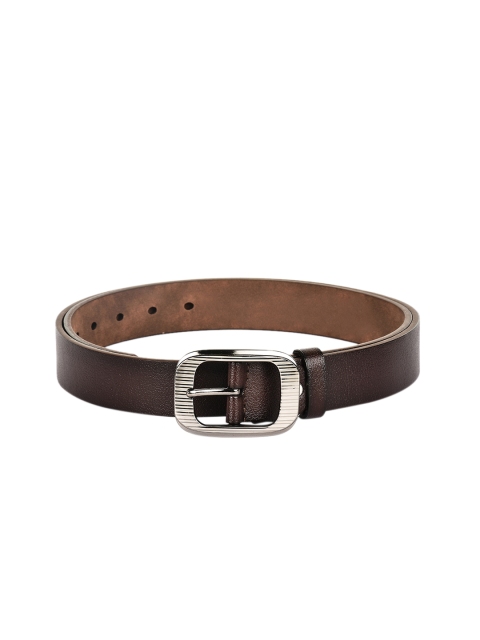 

BuckleUp Men Brown Solid Leather Belt