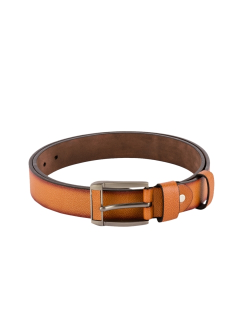 

BuckleUp Men Tan Solid Leather Belt
