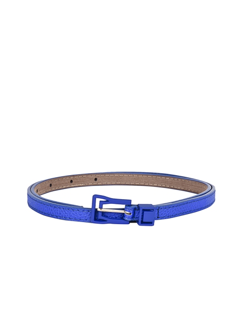 

BuckleUp Women Blue Solid Synthetic Leather Belt