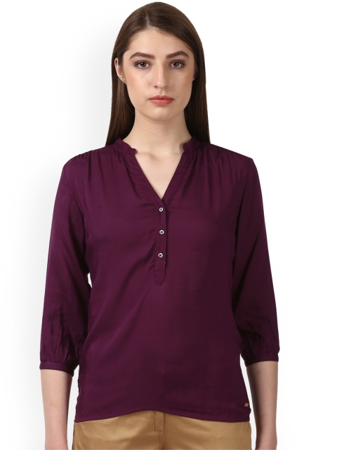 

Park Avenue Women Purple Solid Top