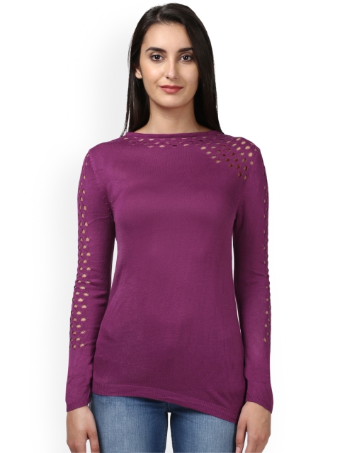 

Park Avenue Women Purple Solid Top