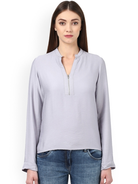 

Park Avenue Women Grey Solid Top