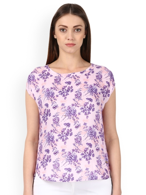 

Park Avenue Women Pink & Purple Printed Top