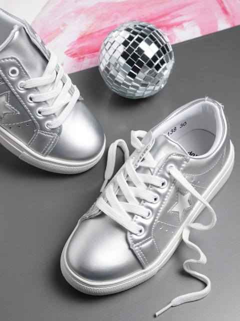 

YK Girls Silver-Toned Sneakers