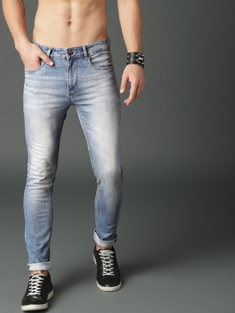 

Roadster Men Blue Skinny Fit Mid-Rise Clean Look Stretchable Jeans