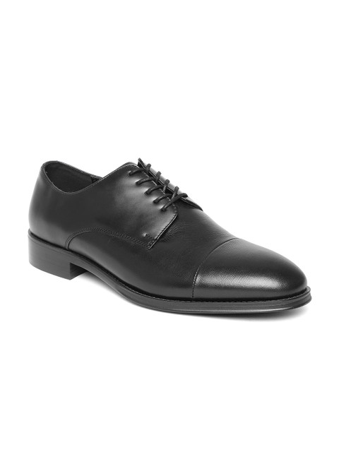 

ALDO Men Black Leather Formal Derbys