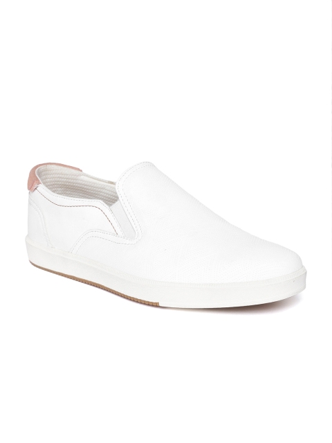 

ALDO Men White Slip-On Sneakers