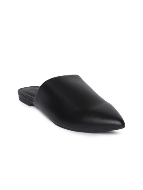 

AMERICAN EAGLE OUTFITTERS Women Black Solid Mules