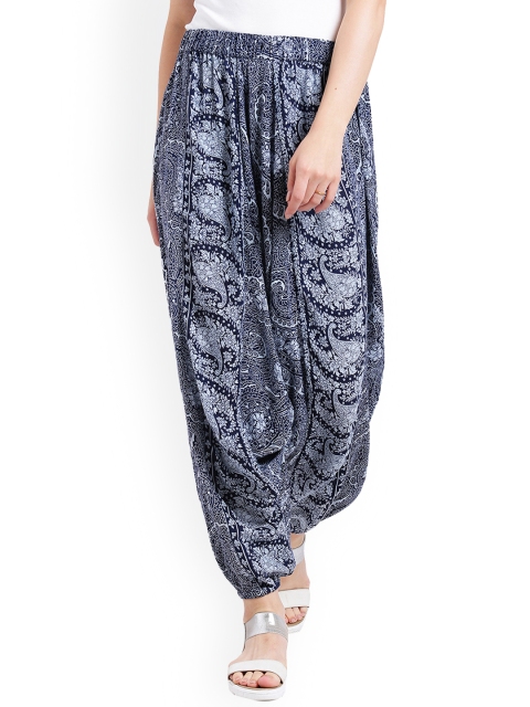 

Taurus Women Blue Printed Harem Pants