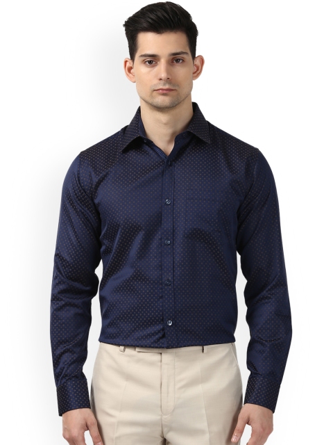 

Next Look Men Blue Slim Fit Printed Formal Shirt