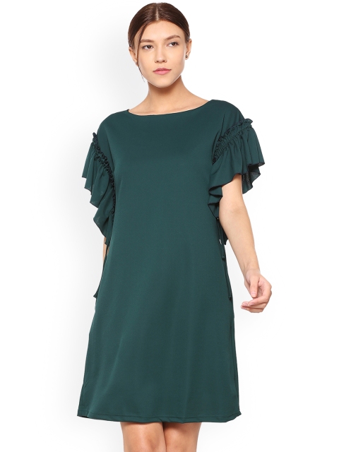 

Allen Solly Woman Green Solid A-Line Dress
