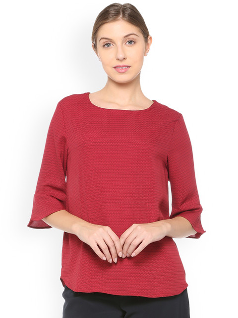 

Allen Solly Woman Red Printed Top