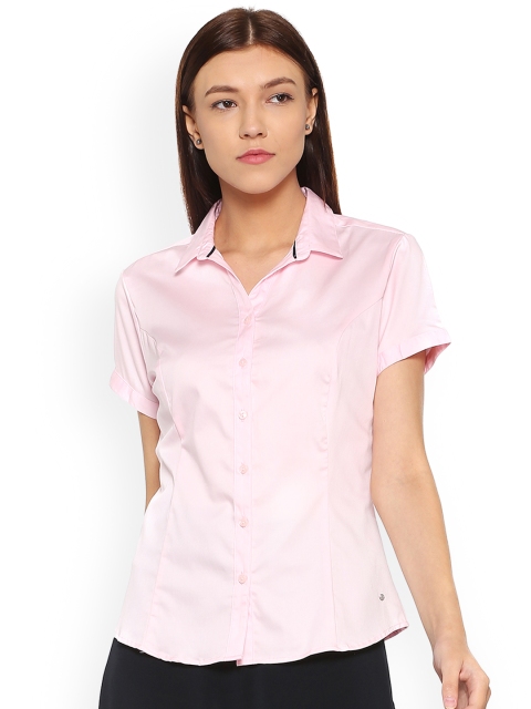 

Allen Solly Woman Pink Solid Semiformal Shirt