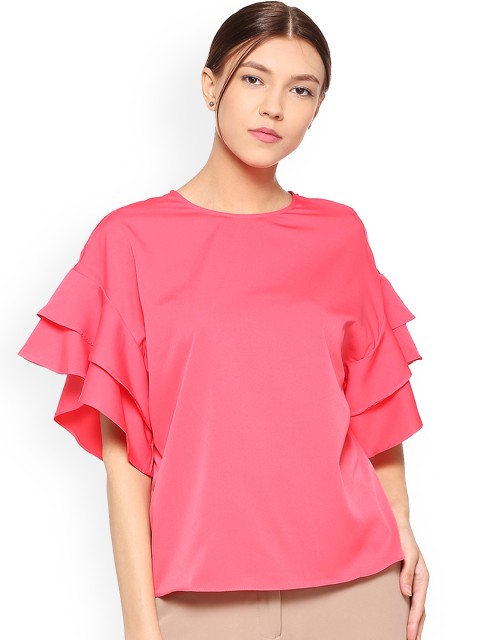 

Allen Solly Woman Pink Solid Top