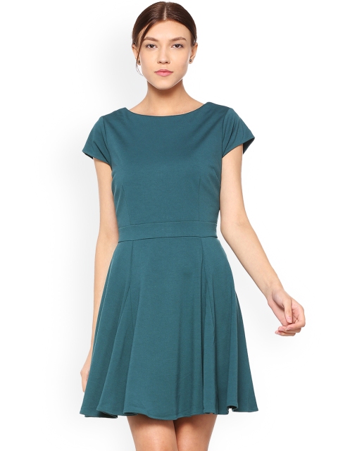 

Allen Solly Woman Green Solid Fit and Flare Dress