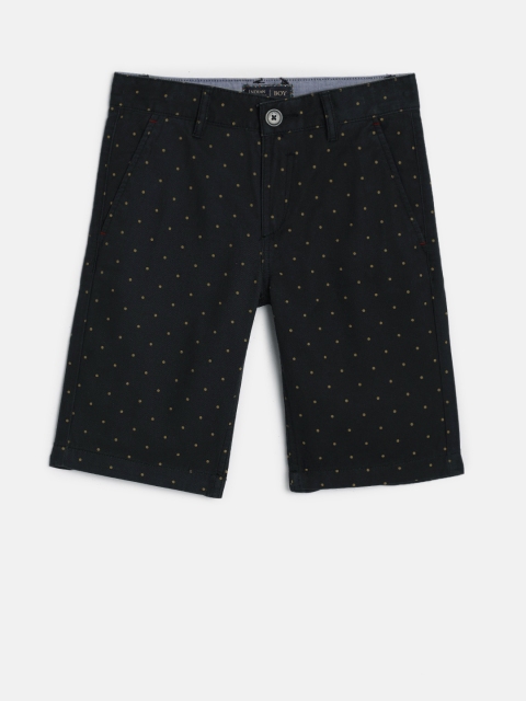 

Indian Terrain Boys Charcoal Grey Printed Regular Fit Shorts