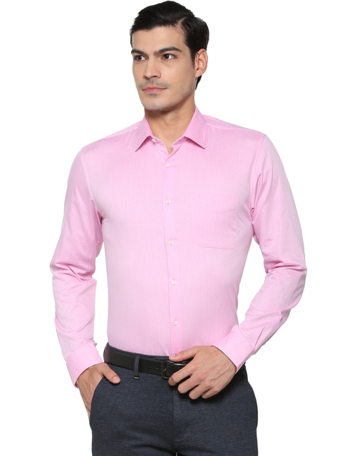 

Peter England Men Pink Slim Fit Self Design Formal Shirt