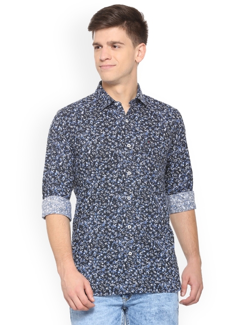 

Peter England Casuals Men Blue Slim Fit Printed Casual Shirt