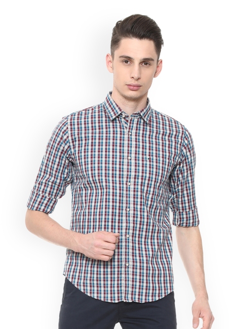 

Peter England Casuals Men Multicoloured Slim Fit Checked Casual Shirt, Multi