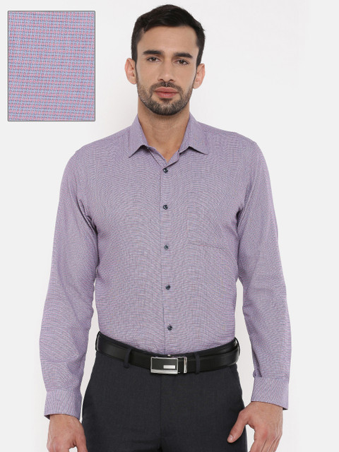 

Peter England Men Red & Blue Nuvo Regular Fit Checked Formal Shirt
