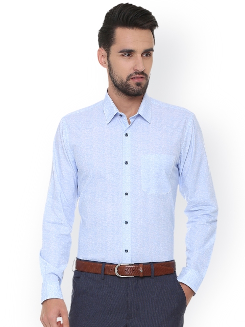 

Peter England Men Blue Regular Fit Printed Formal Shirt