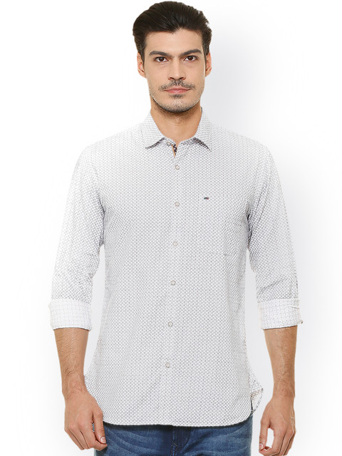 

Peter England Casuals Men Blue Slim Fit Printed Casual Shirt