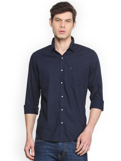 

Peter England Casuals Men Navy Blue Slim Fit Printed Casual Shirt