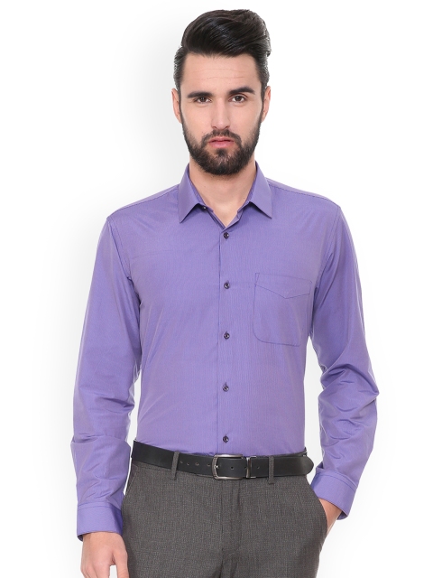 

Peter England Men Purple Regular Fit Solid Formal Shirt