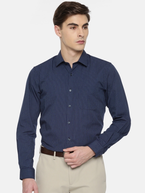 

Peter England Men Navy Blue Nuvo Fit Striped Formal Shirt