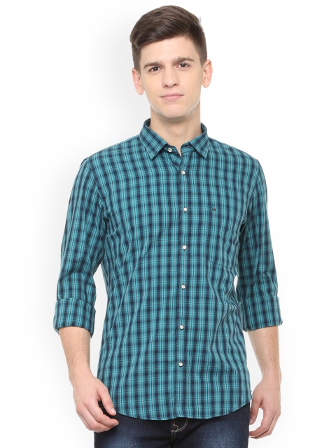 

Peter England Casuals Men Blue Slim Fit Checked Casual Shirt